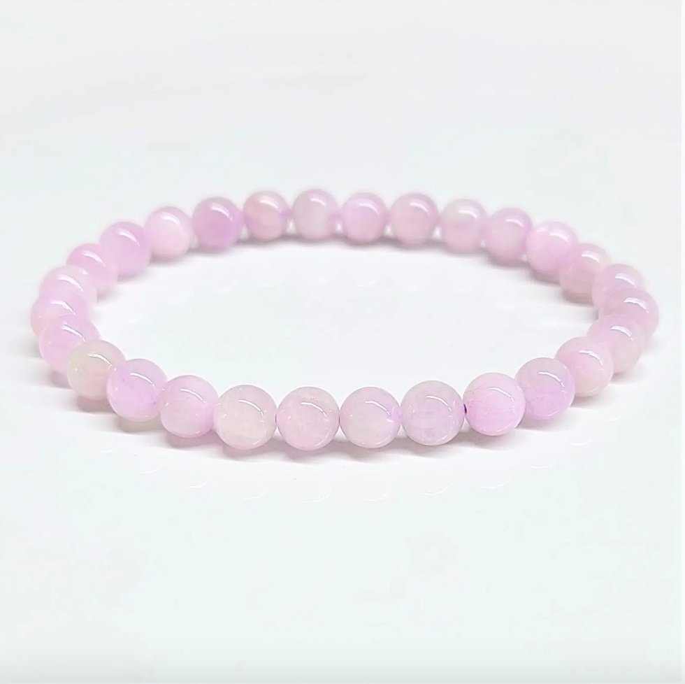 Kunzite Round Bead Bracelet - Loving Awakening