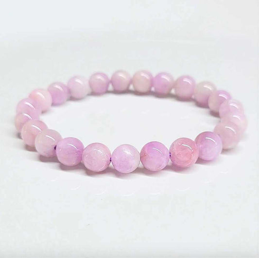 Kunzite Round Bead Bracelet - Loving Awakening