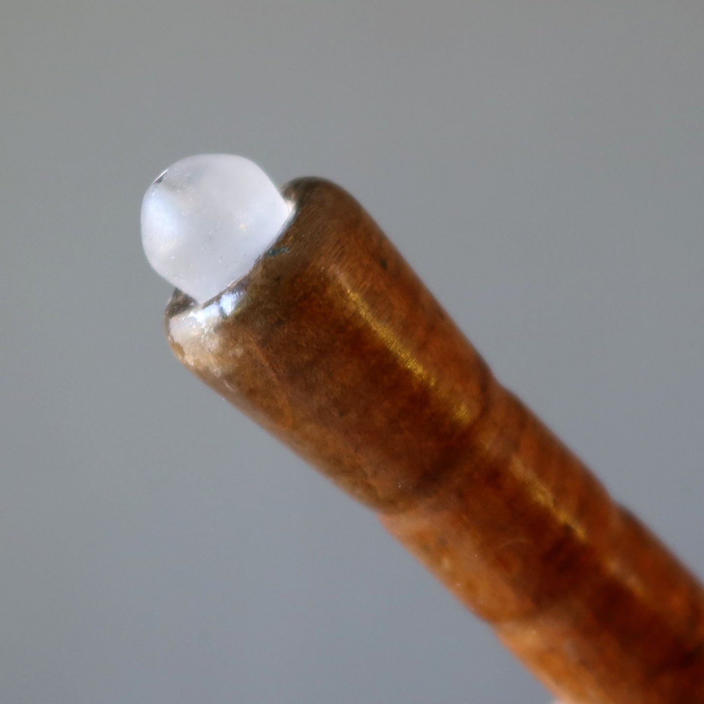 Kyanite Raw Crystal Wand Blue Gem in Vintage Wood