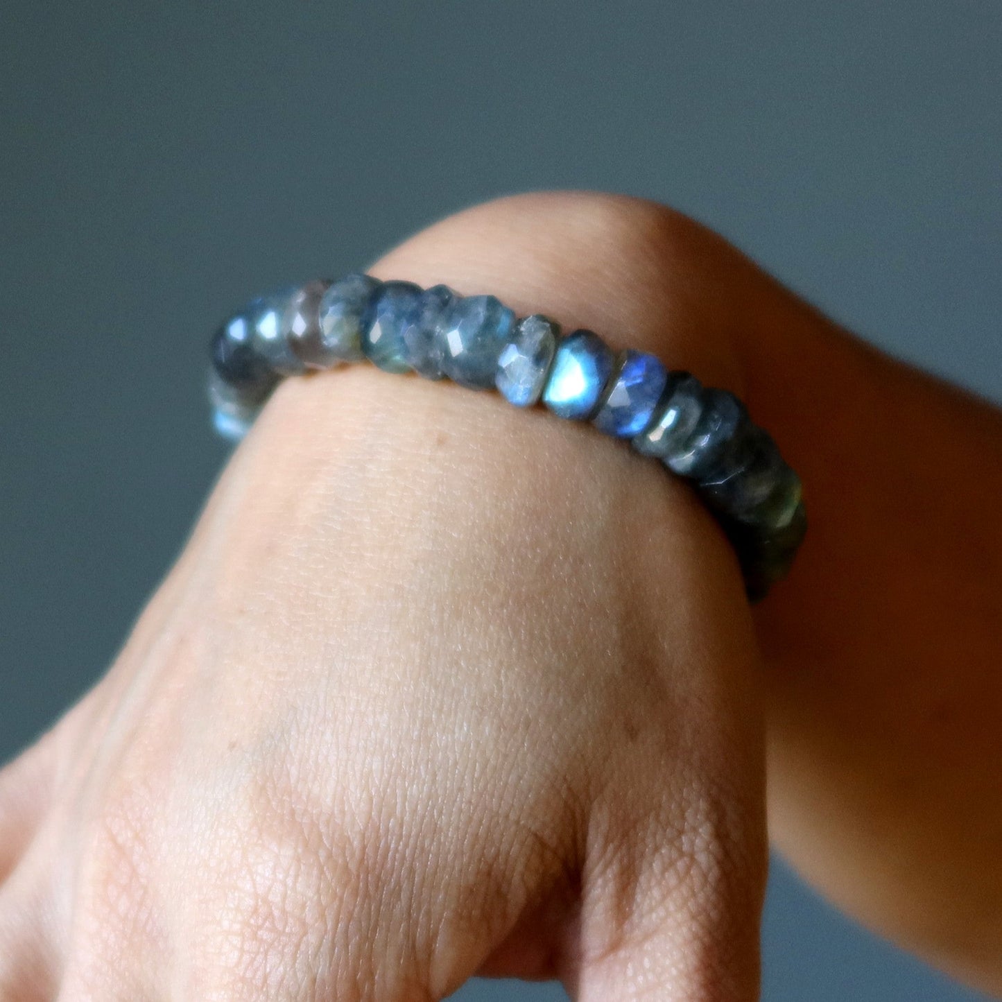 Labradorite Bracelet My Rainbow Faceted Rondelle