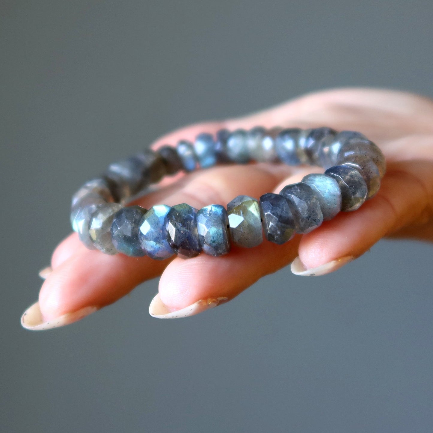 Labradorite Bracelet My Rainbow Faceted Rondelle