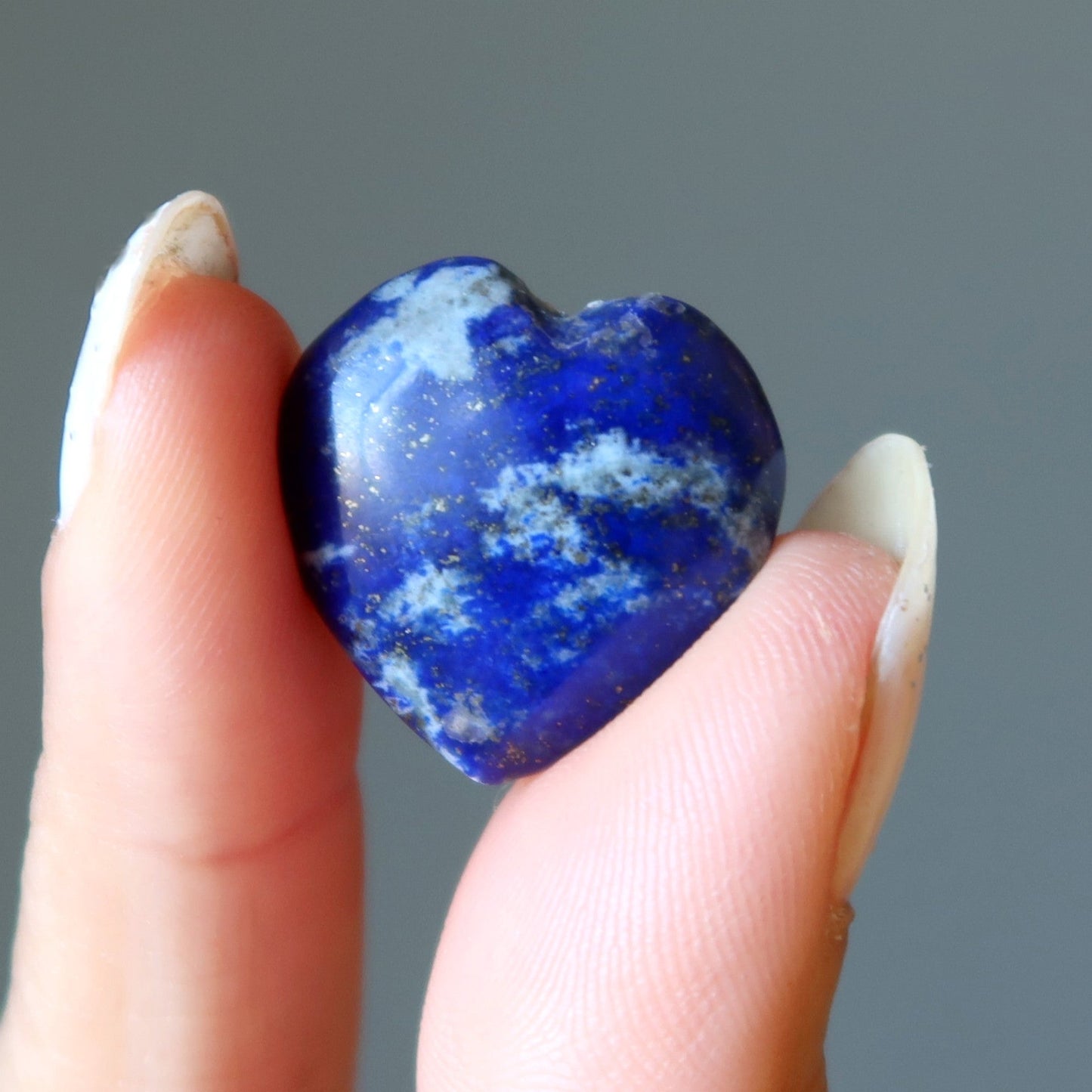Lapis Heart Love in the Blue Sky Mini Drilled Stone