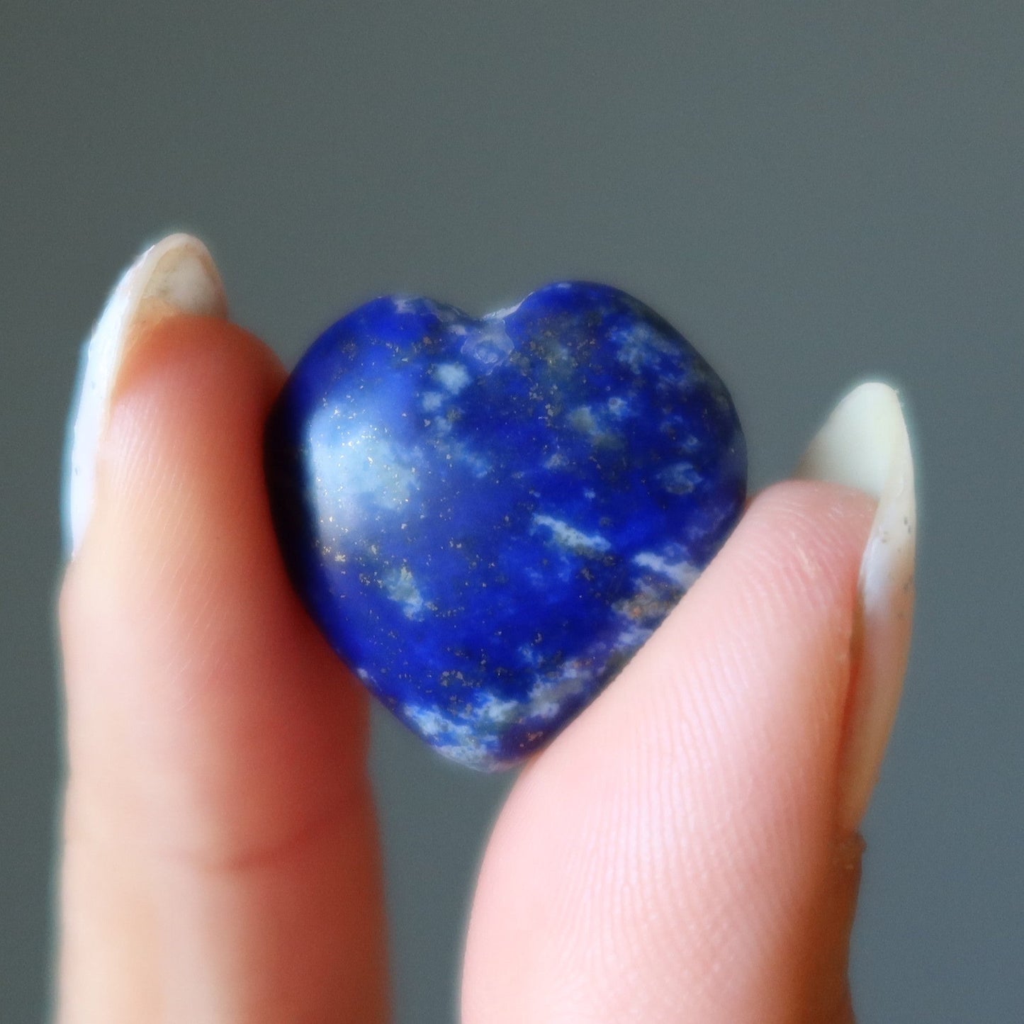 Lapis Heart Love in the Blue Sky Mini Drilled Stone