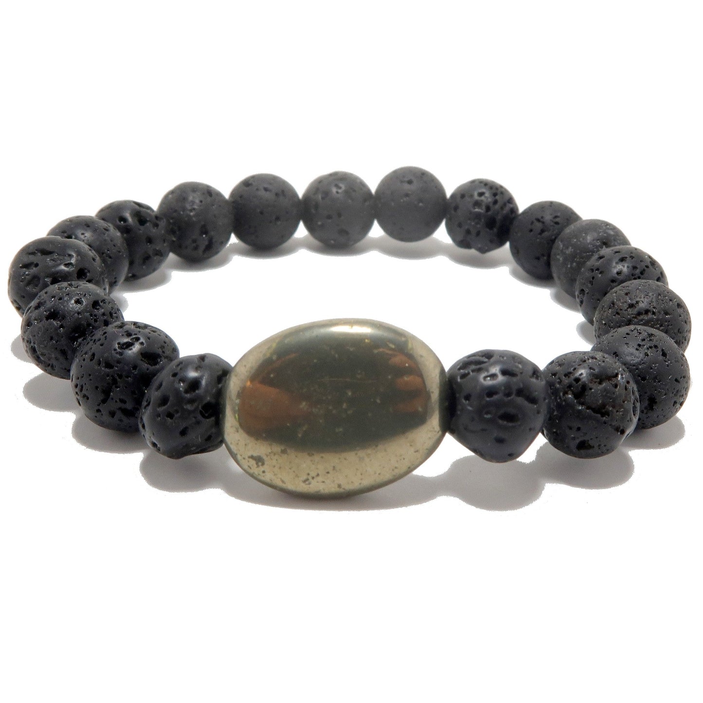 Lava Bracelet Pyrite Black Mine Gold Digger's Delight