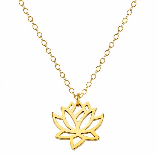 Lotus Flower Charm- Dainty 14k Gold Filled Jewelry