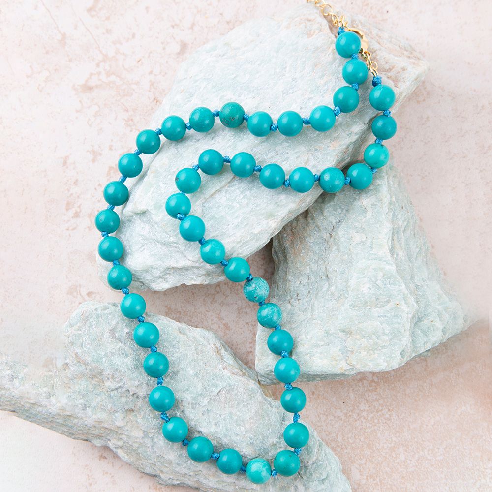 Love Knots Blue Turquoise Necklace