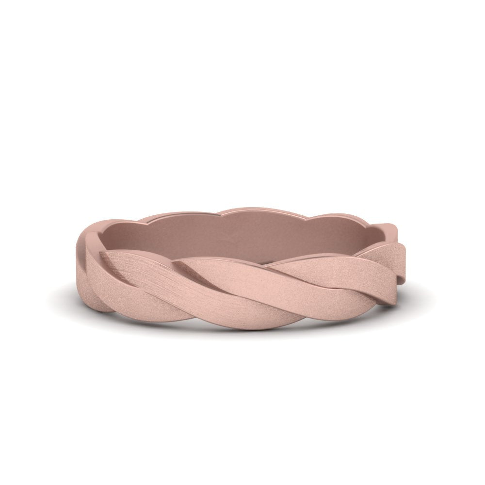 Matte Finish Twisted Wedding Band