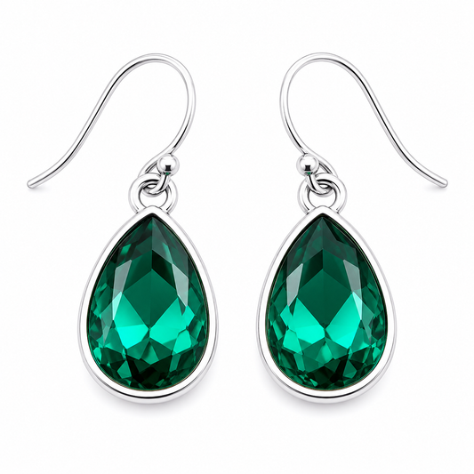 May Birthstone Earrings - Crystal Teardrop Earrings