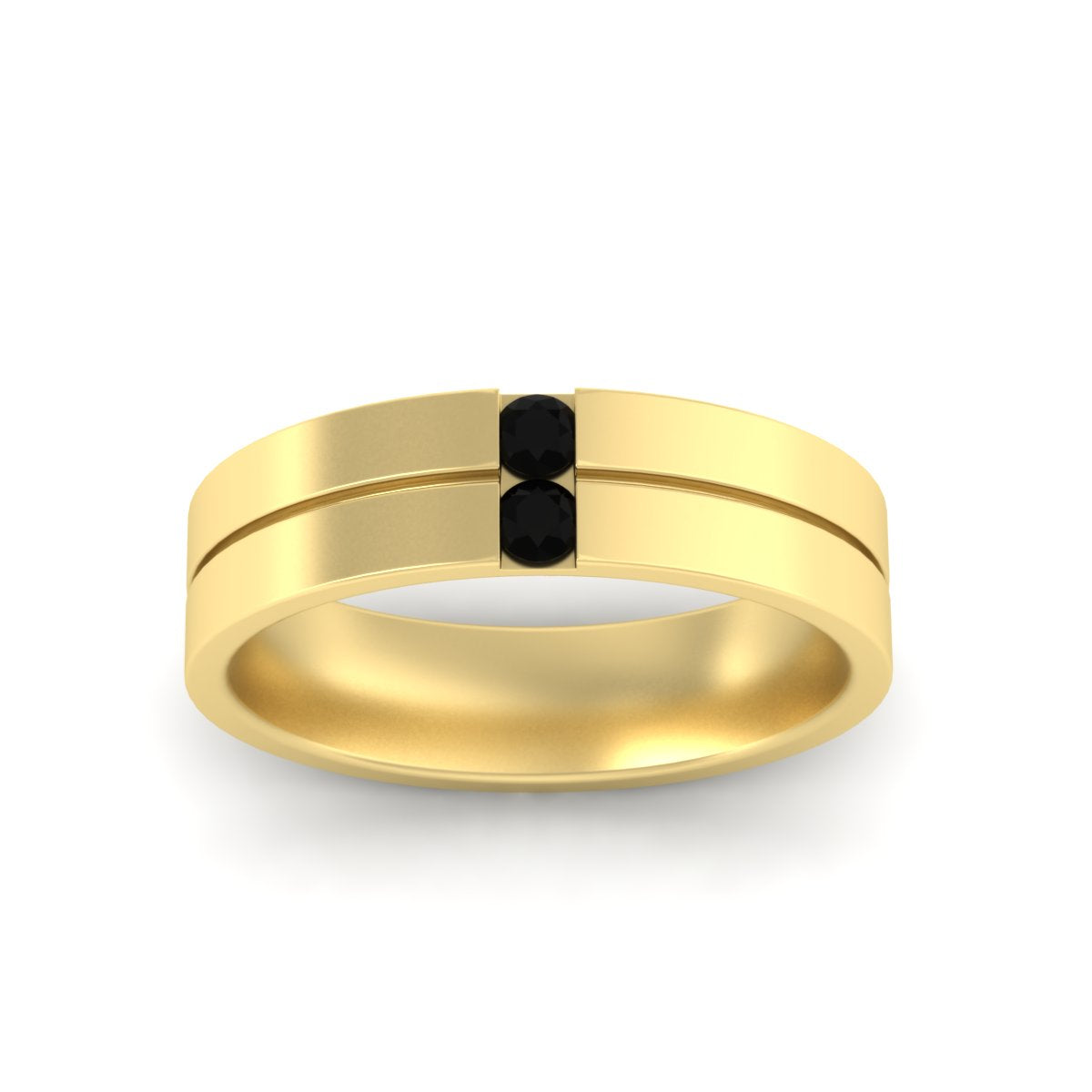 Mens 2 Stone Band