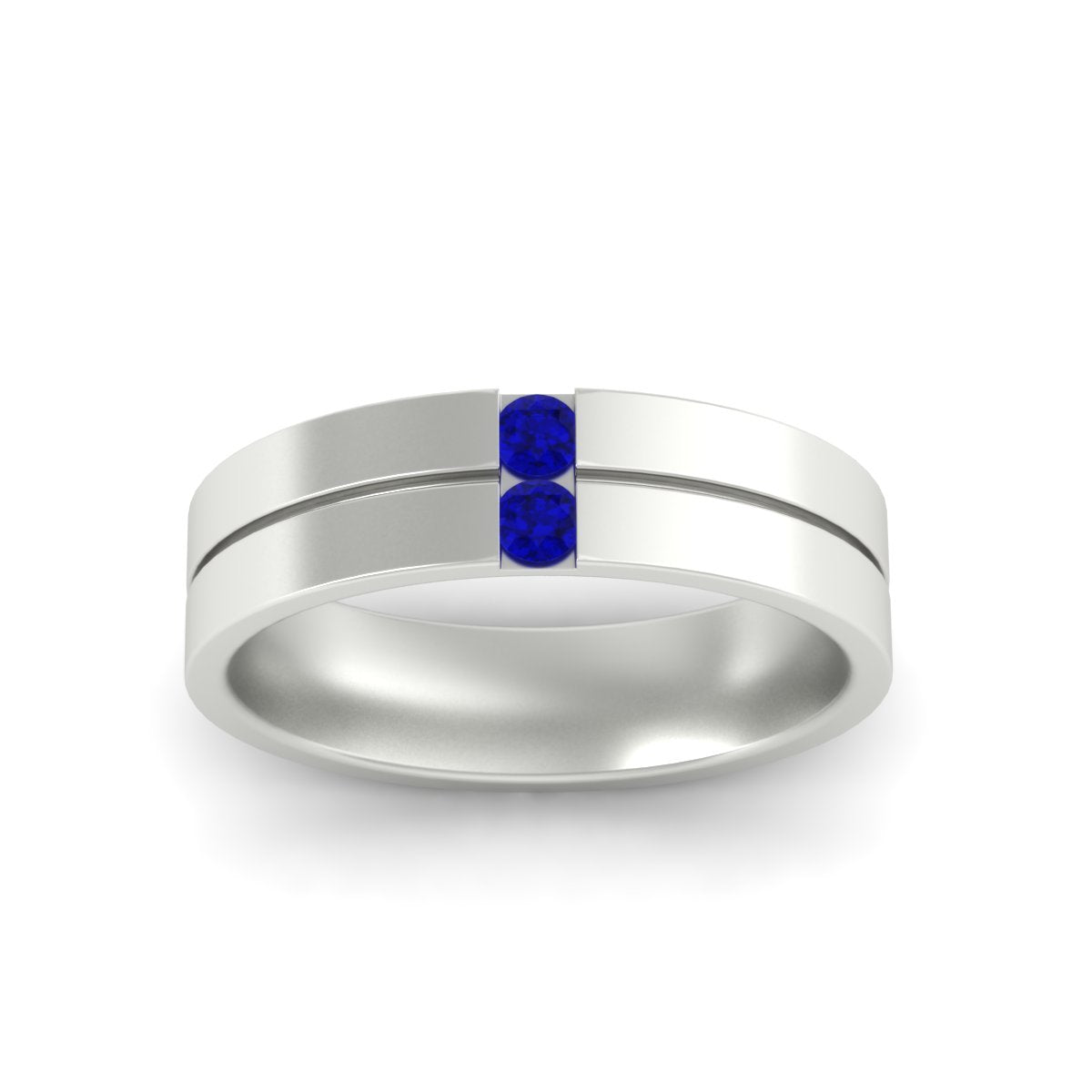 Mens 2 Stone Band