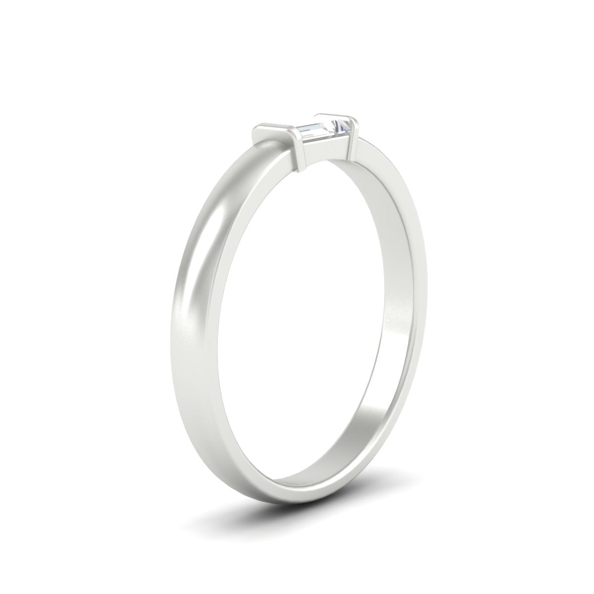 Mens Baguette Diamond Engagement Ring