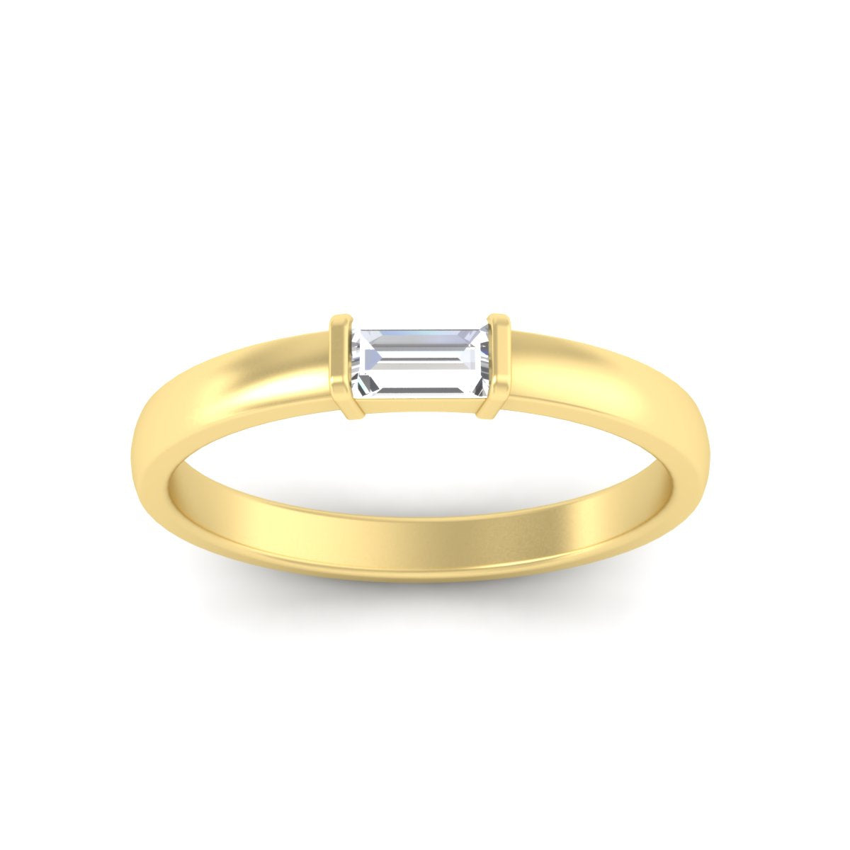Mens Baguette Diamond Engagement Ring