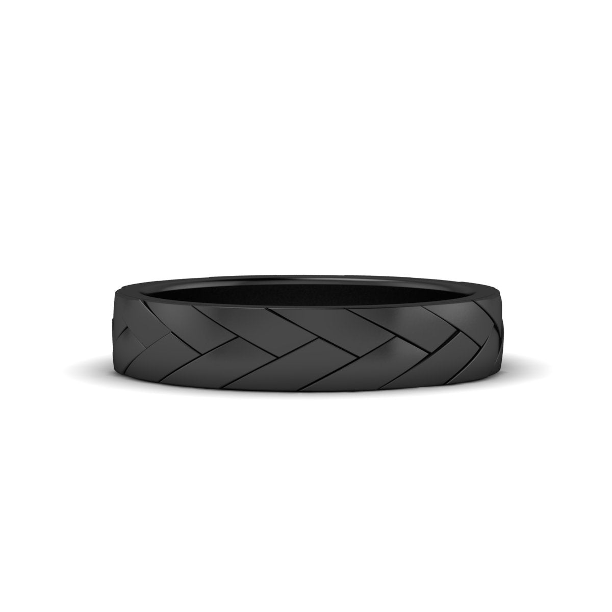 Mens Braided Design Promise Ring