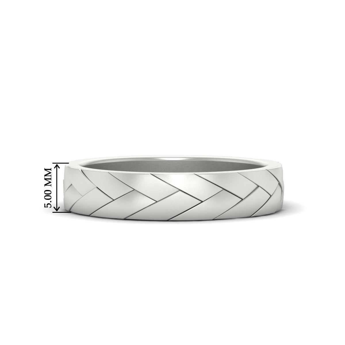 Mens Braided Design Promise Ring