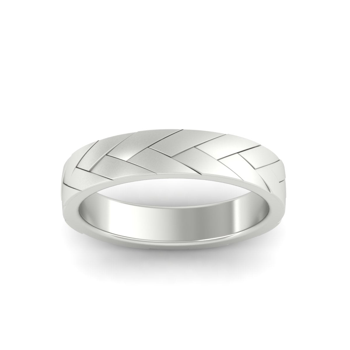 Mens Braided Design Promise Ring