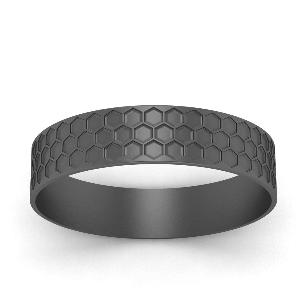 Mens Honey Comb Wedding Ring