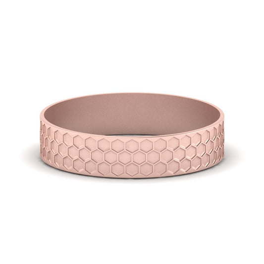 Mens Honey Comb Wedding Ring