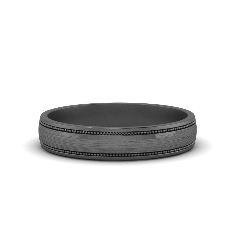 Milgrain 2 Tone Wedding Band