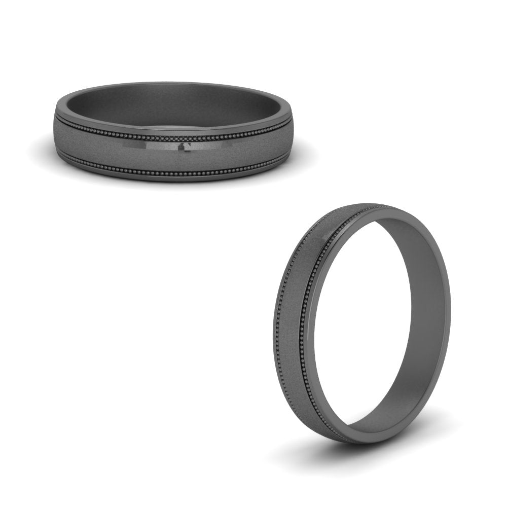 Milgrain 2 Tone Wedding Band