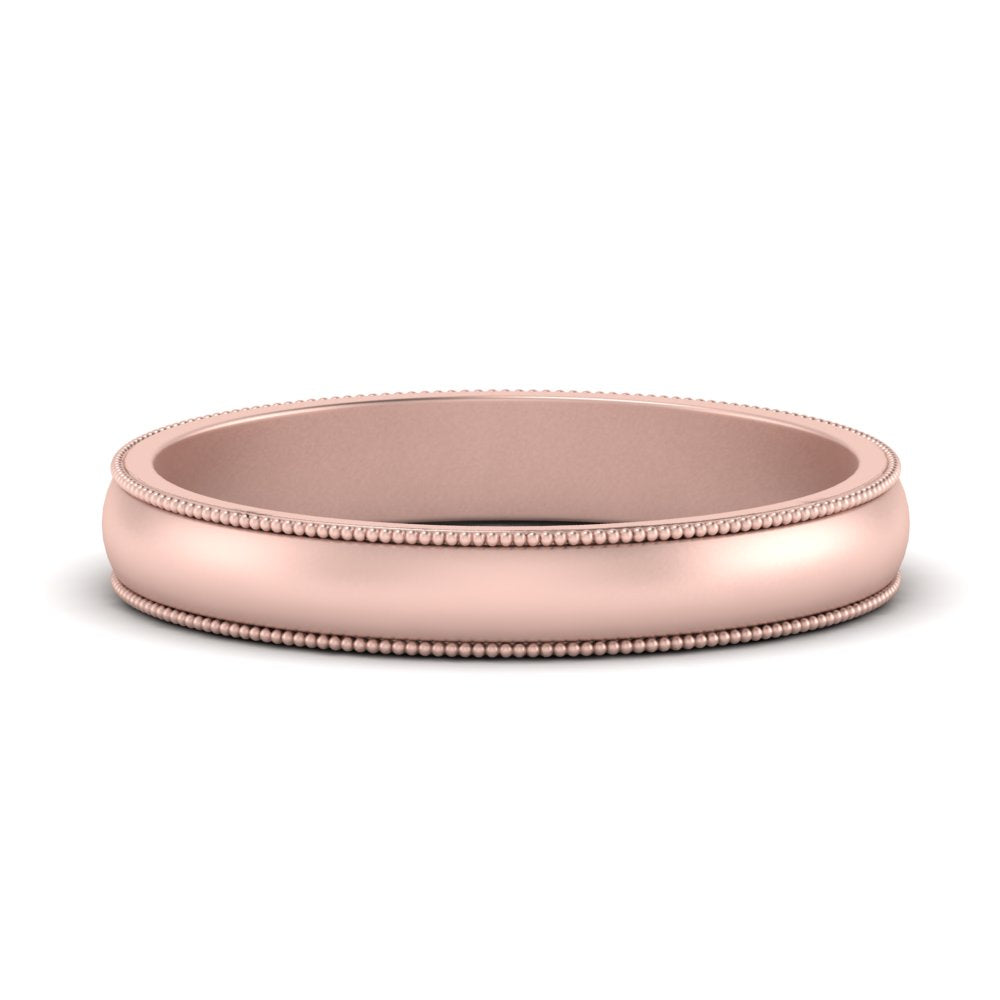 Milgrain Matte Finish Mens Band