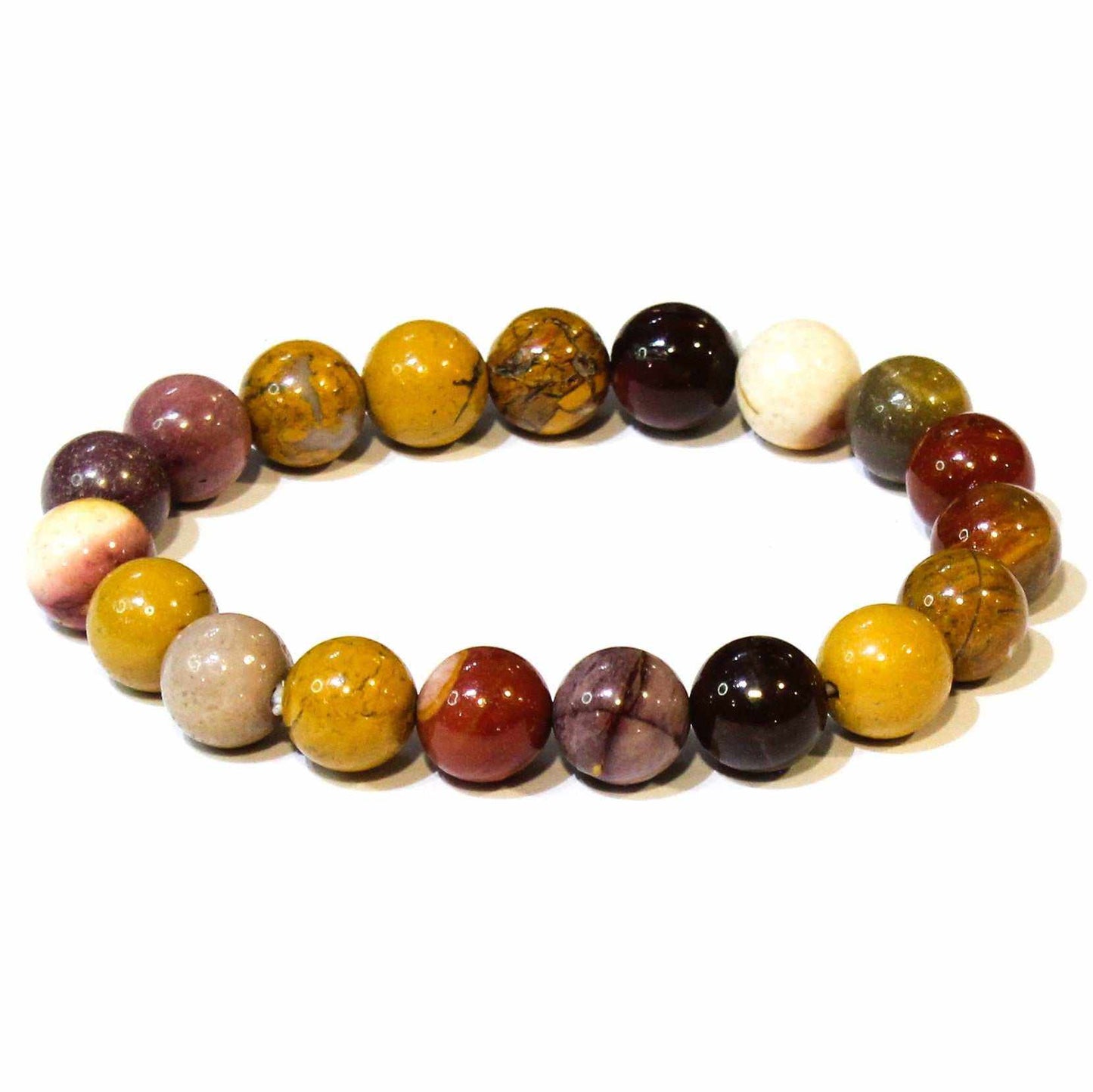 Mookaite Round Bead Bracelet - Harmonious Adventure