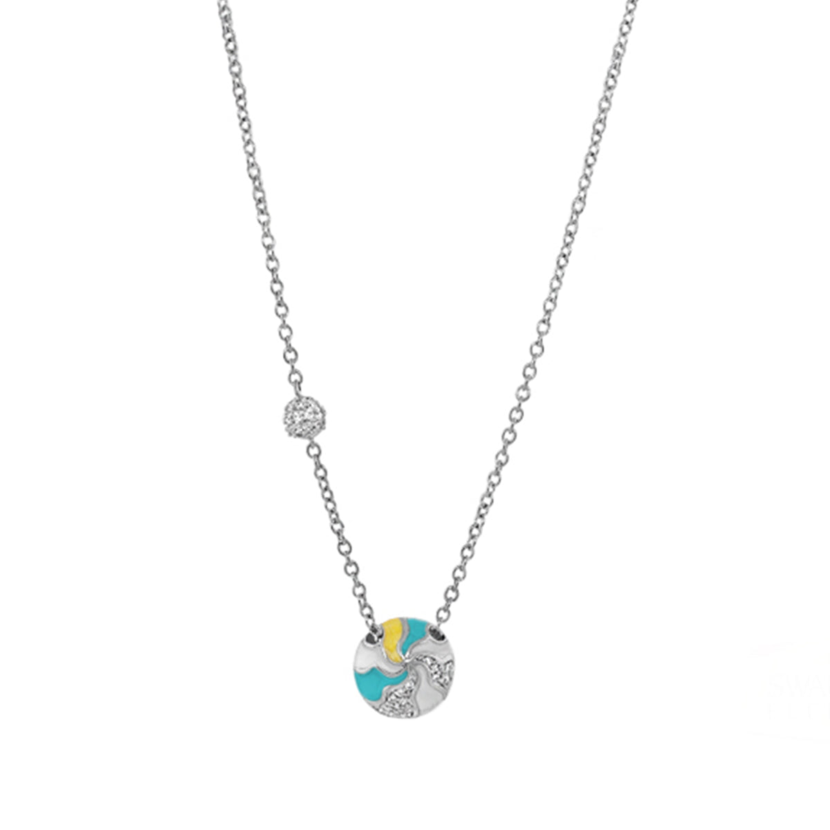 Earth Wind and Pave Necklace
