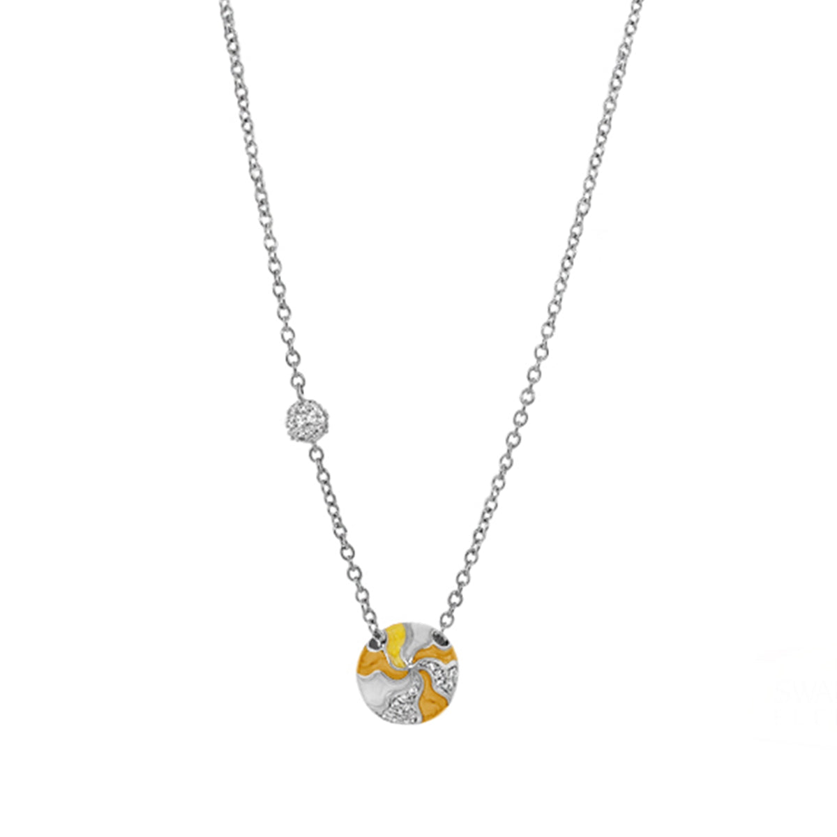 Earth Wind and Pave Necklace