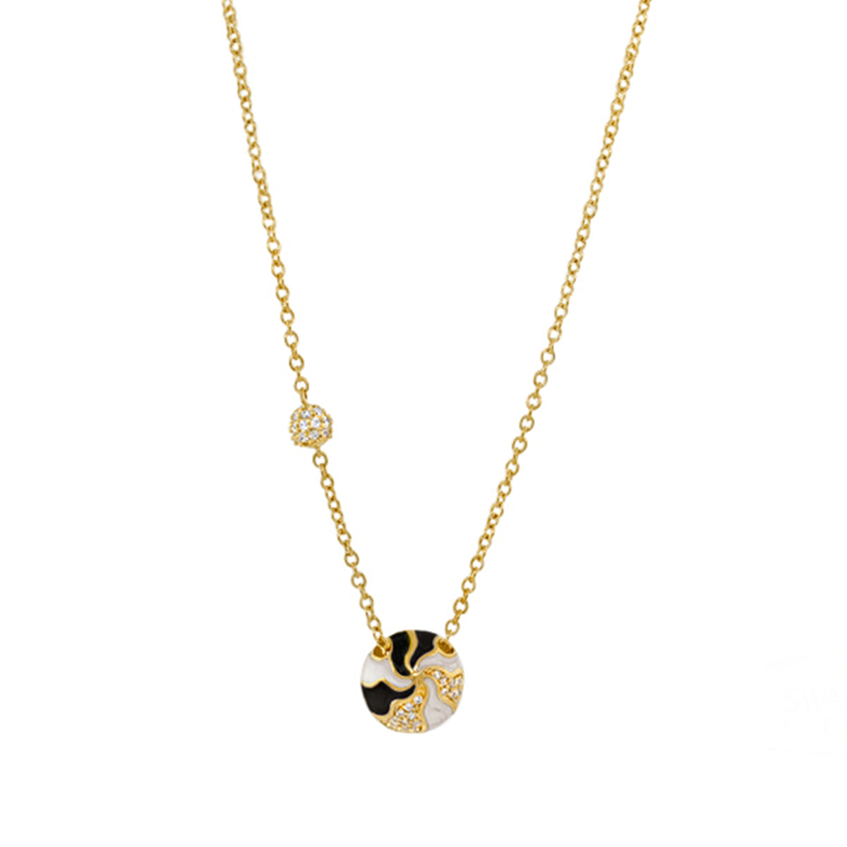 Earth Wind and Pave Necklace