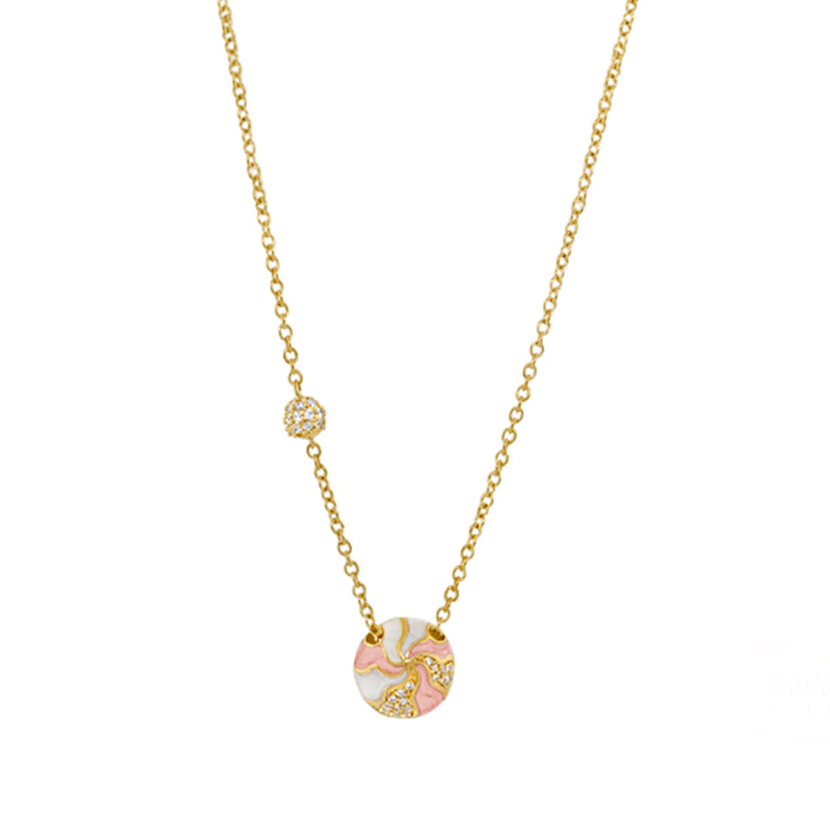 Earth Wind and Pave Necklace