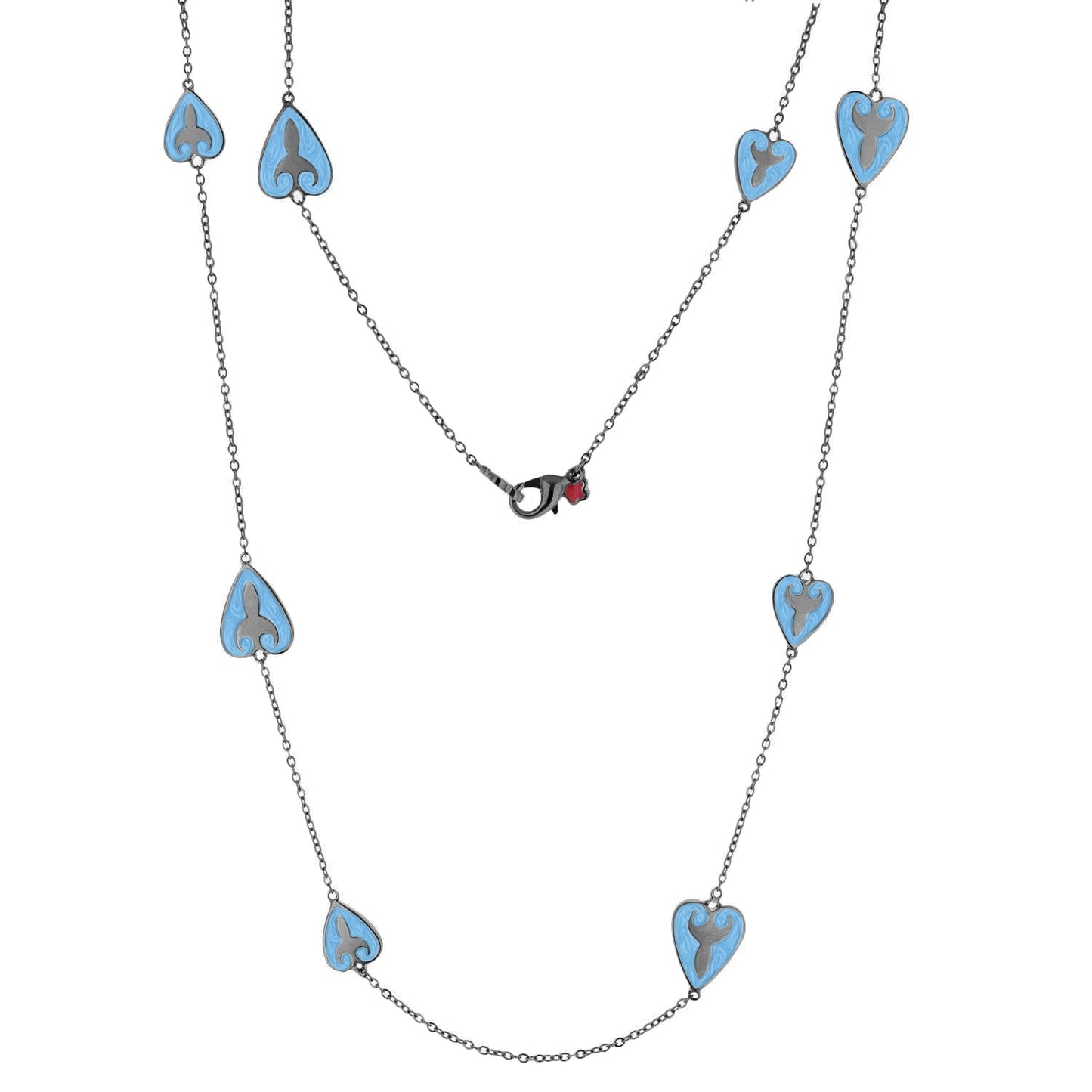 Bows And Hearts Necklace Gold Plated Brass