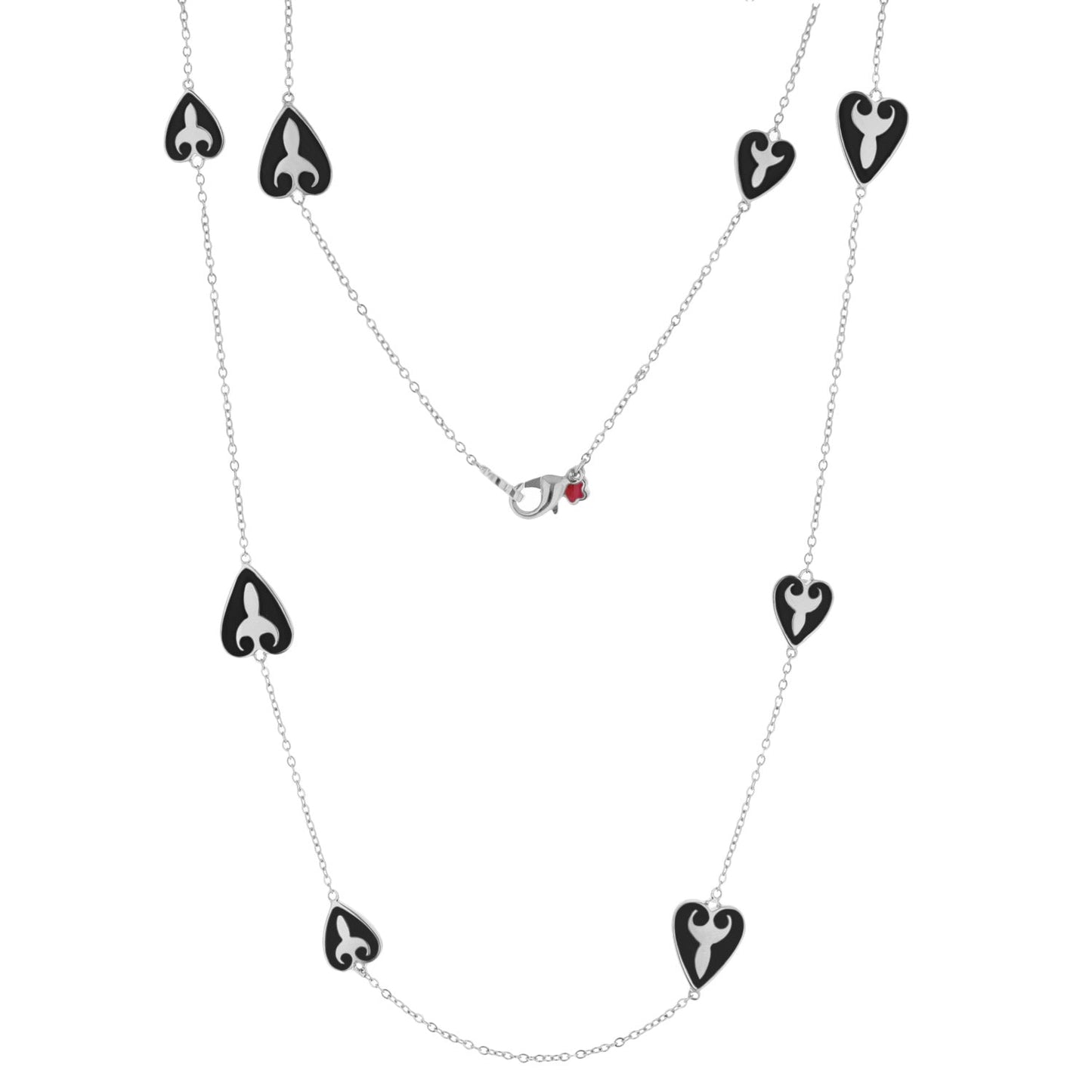 Bows And Hearts Necklace Gold Plated Brass