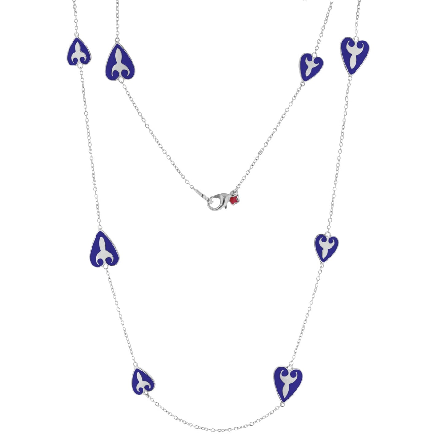 Bows And Hearts Necklace Gold Plated Brass