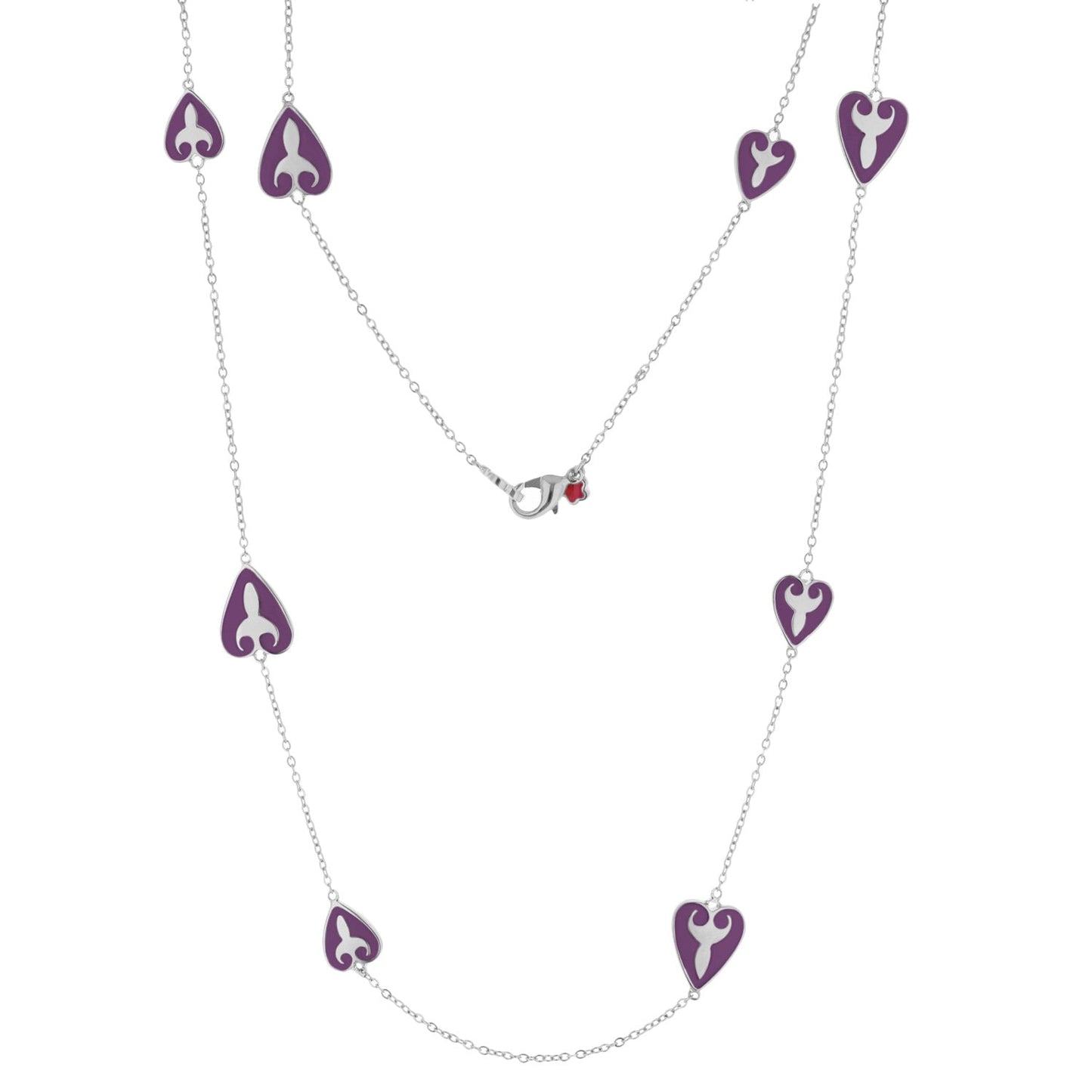Bows And Hearts Necklace Gold Plated Brass