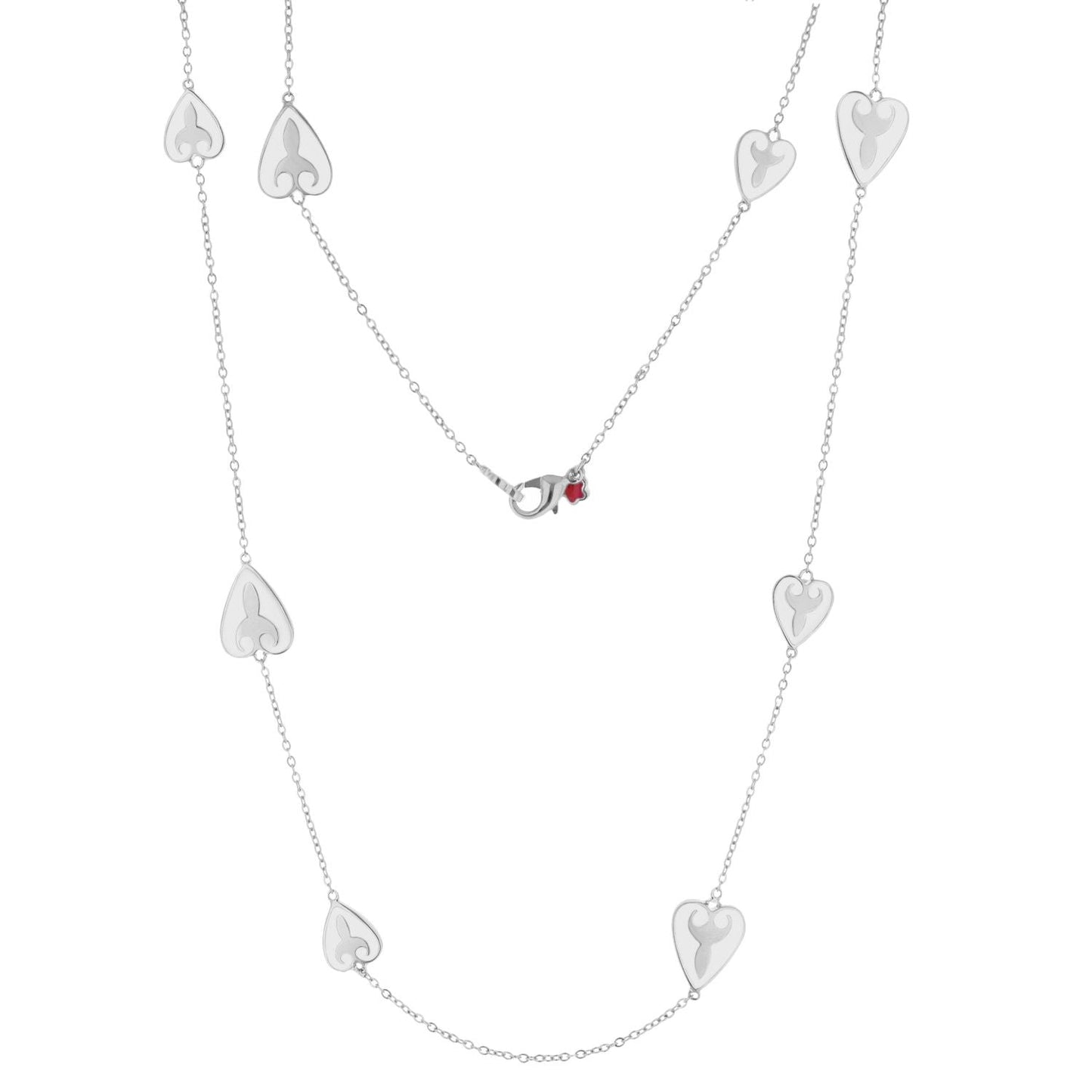 Bows And Hearts Necklace Gold Plated Brass