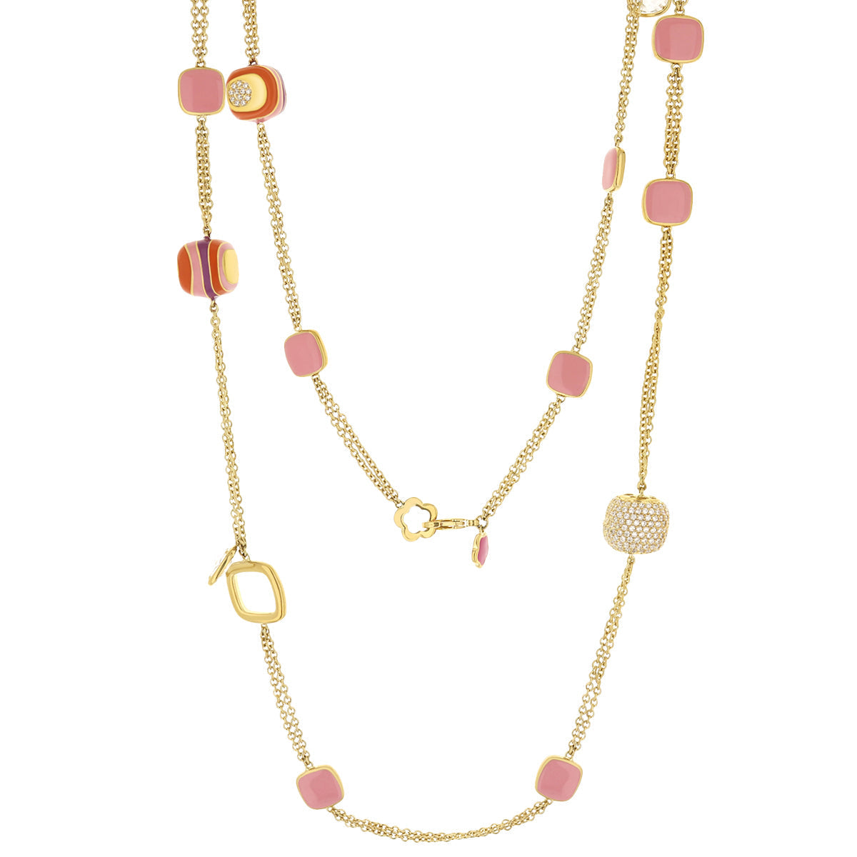 Stripes of Pave Necklace