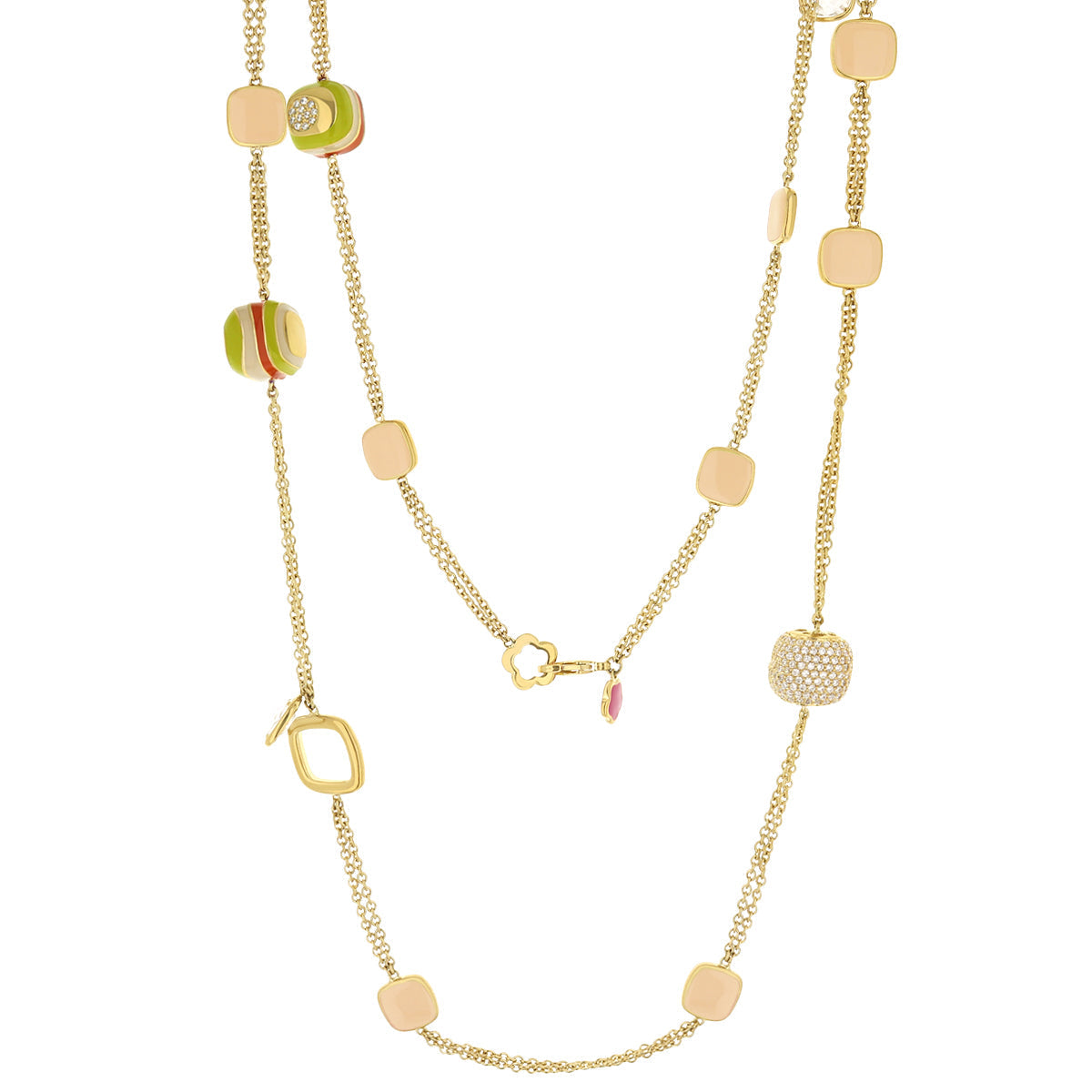 Stripes of Pave Necklace