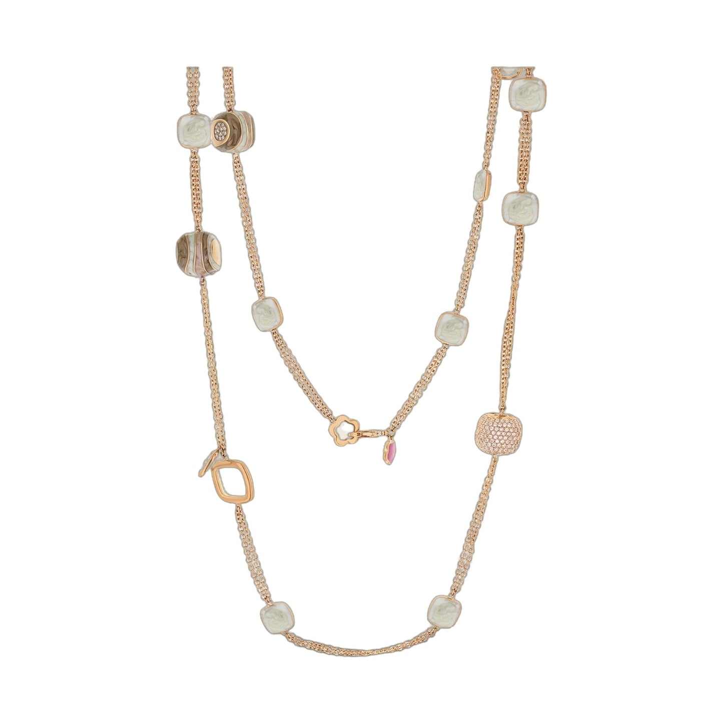 Stripes of Pave Necklace