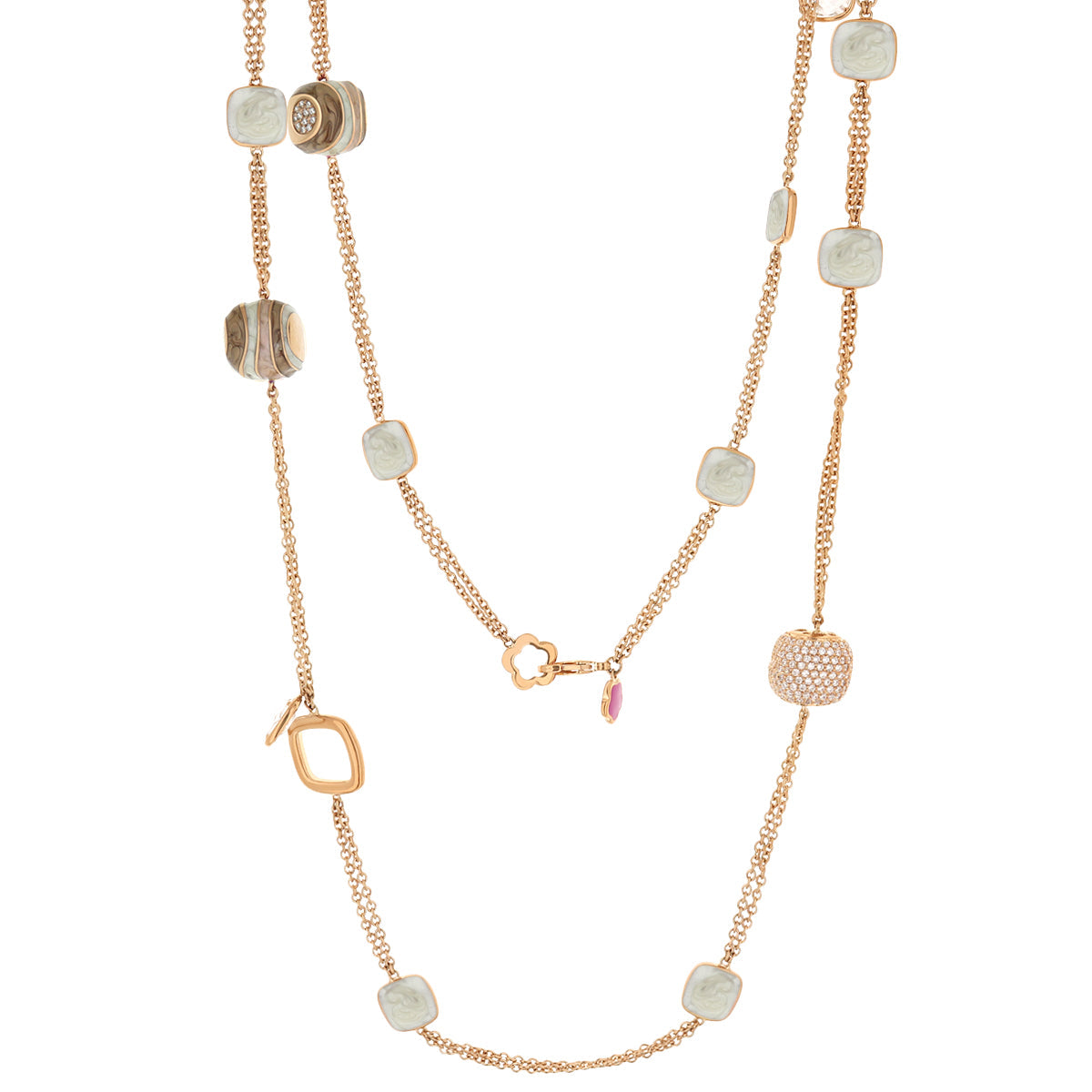 Stripes of Pave Necklace