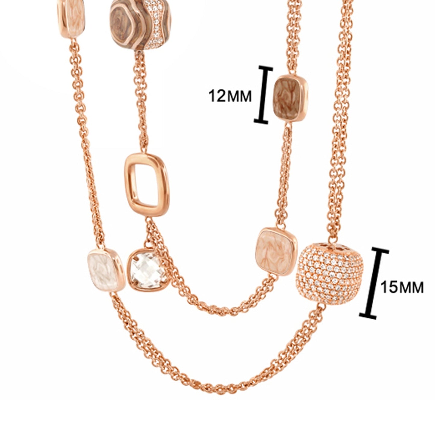 Stripes of Pave Necklace