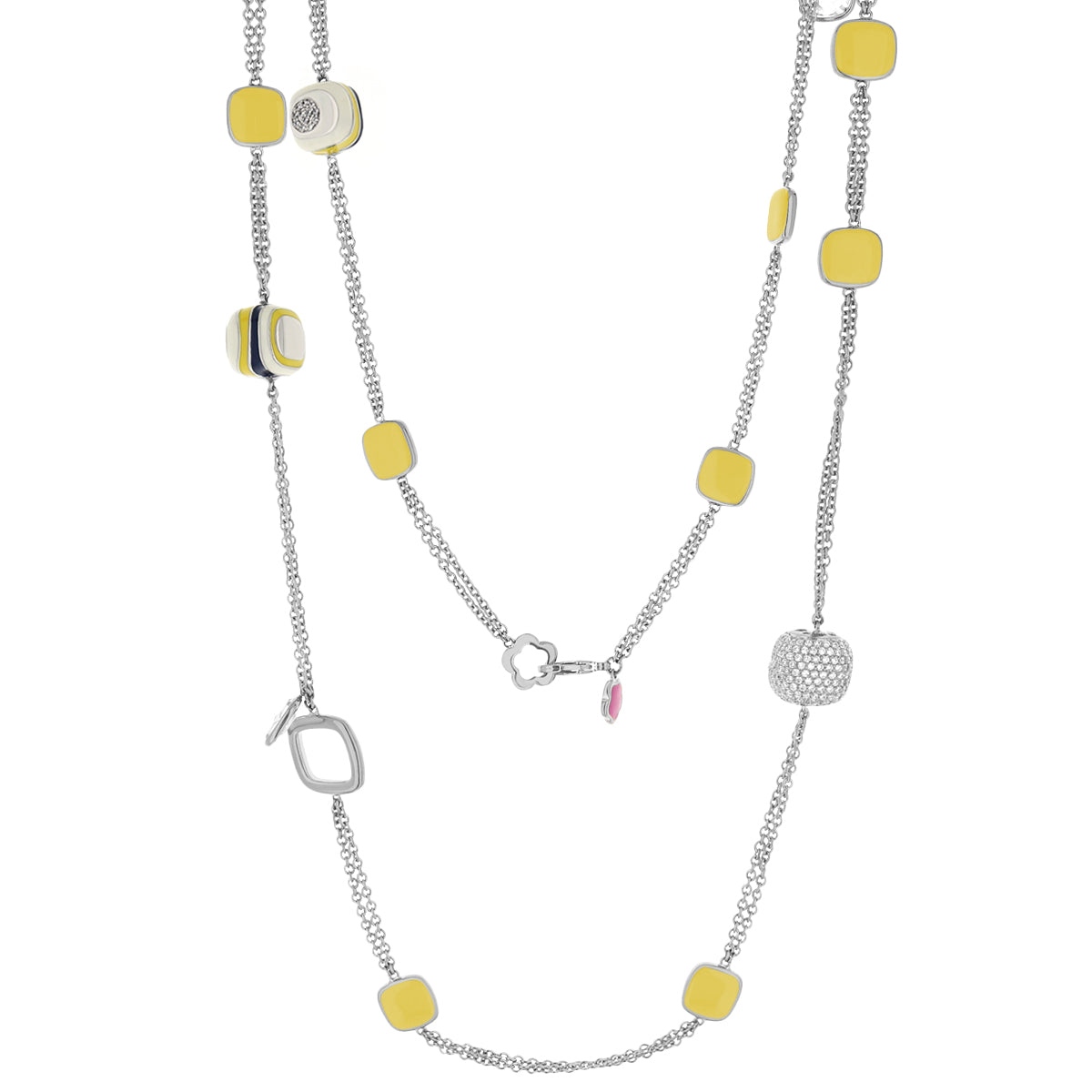 Stripes of Pave Necklace
