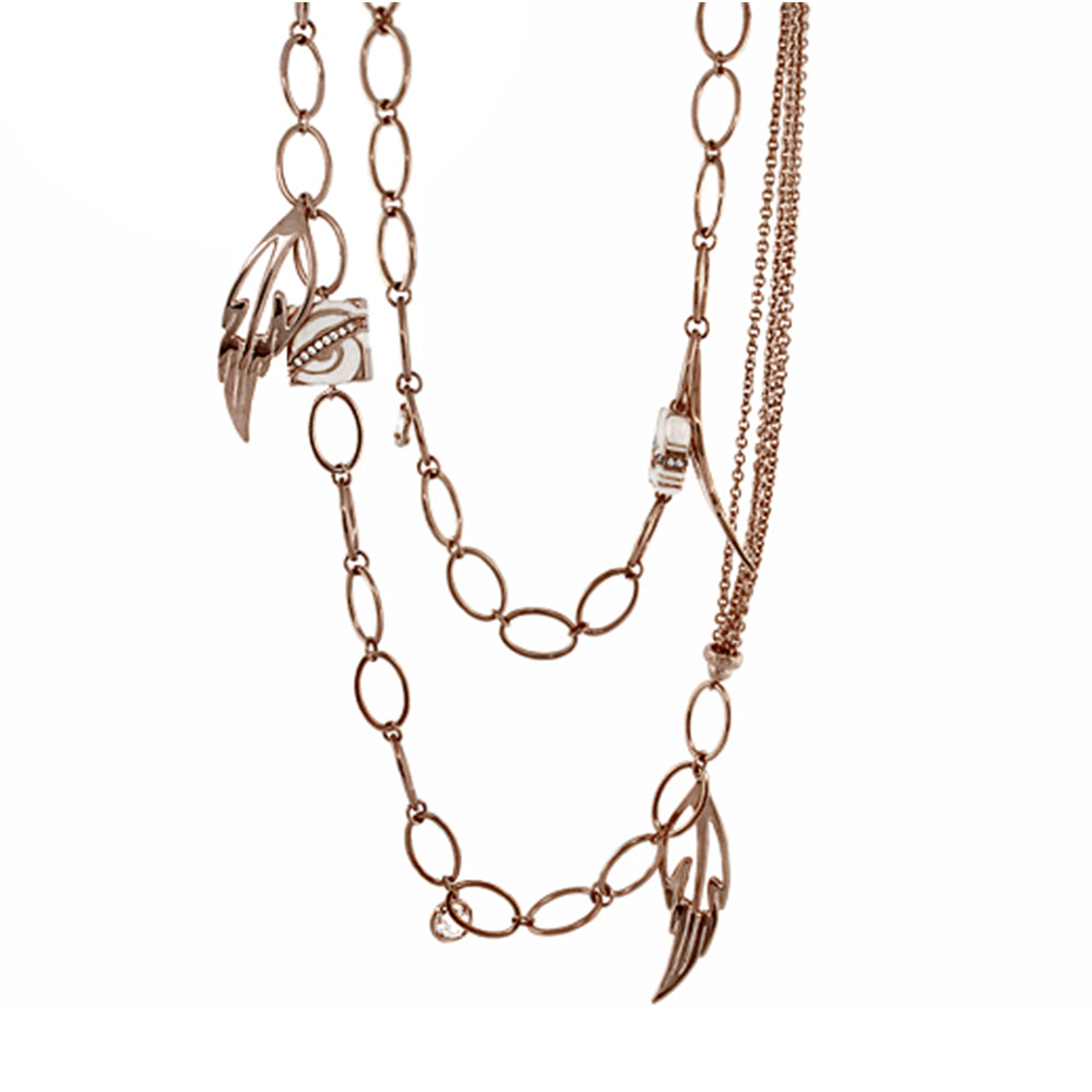 Rock My Swirl Necklace 42 Inch Brass