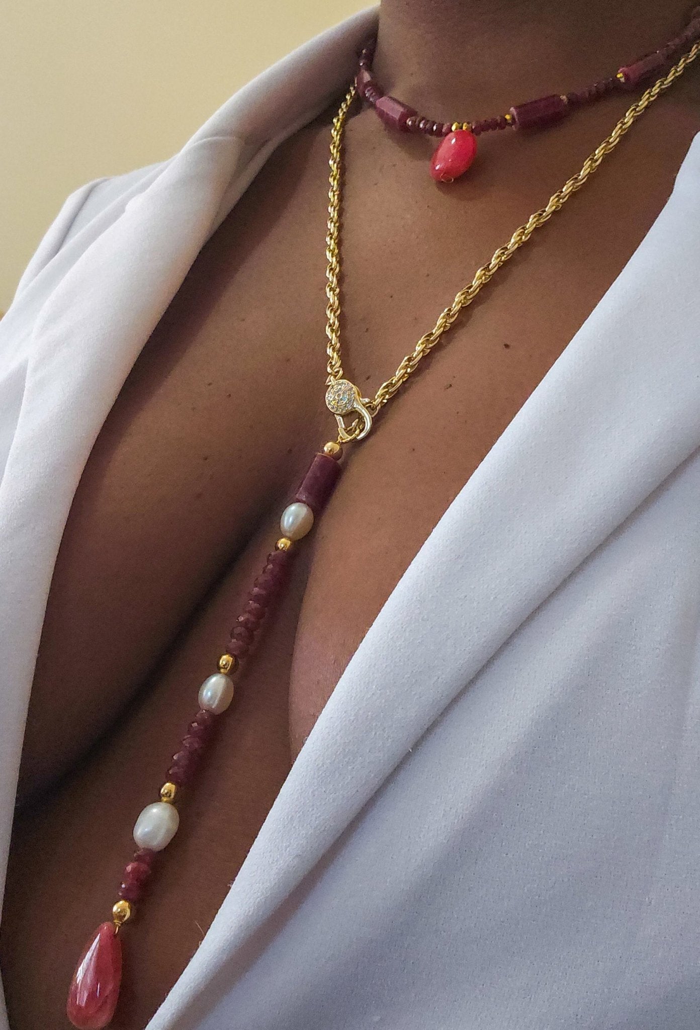 Natural Ruby Choker Necklace