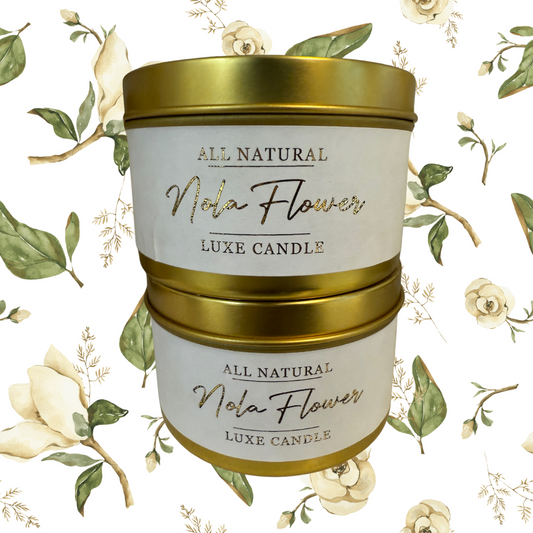 Nola Flower - Luxe Hand-Poured Natural Coconut Wax Candle