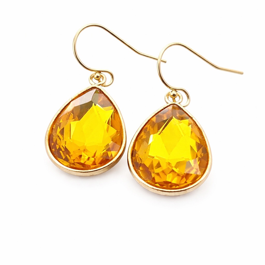November Birthstone Crystal Earrings – 14k Gold Filled