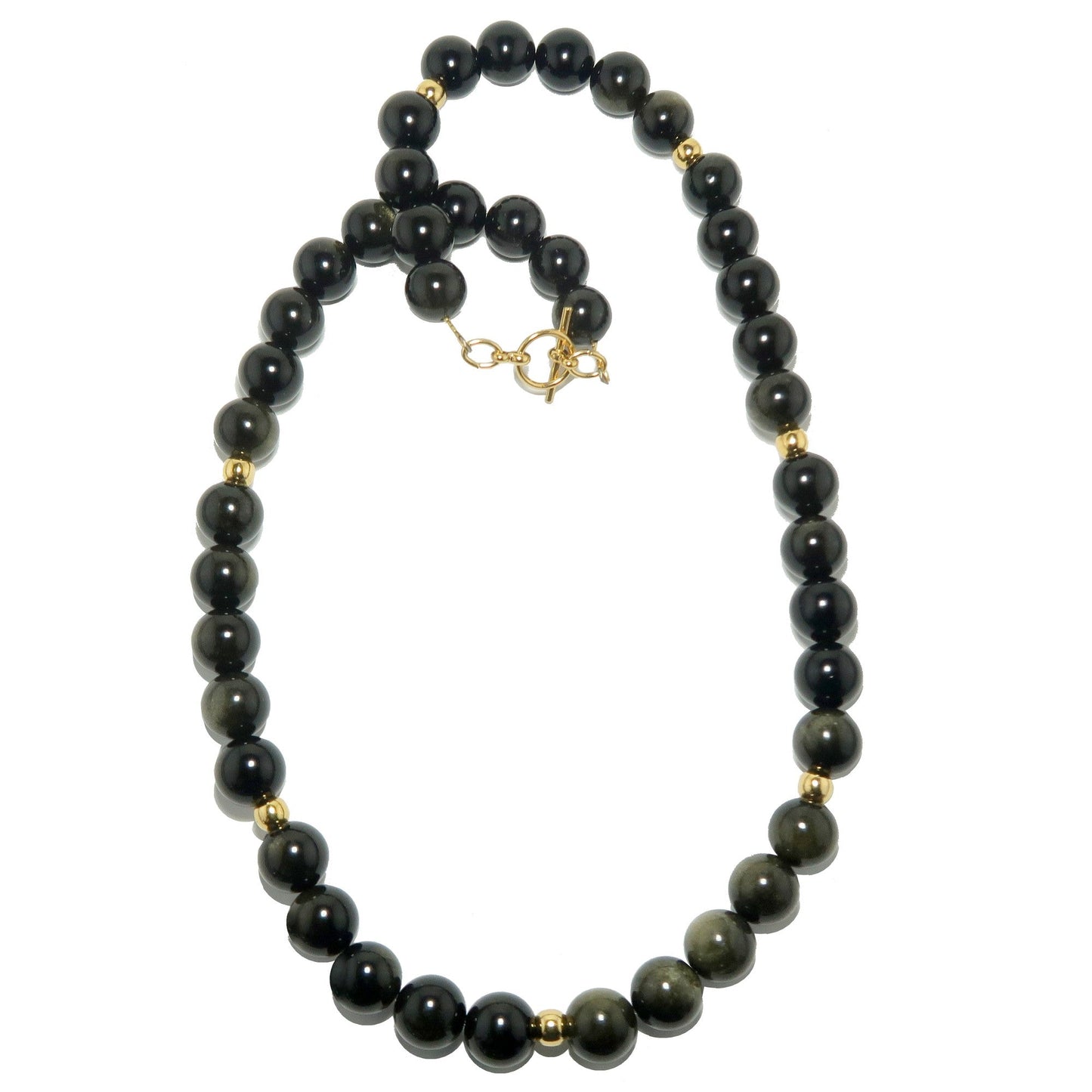 Gold Sheen Obsidian Necklace Soul Serenade Stone