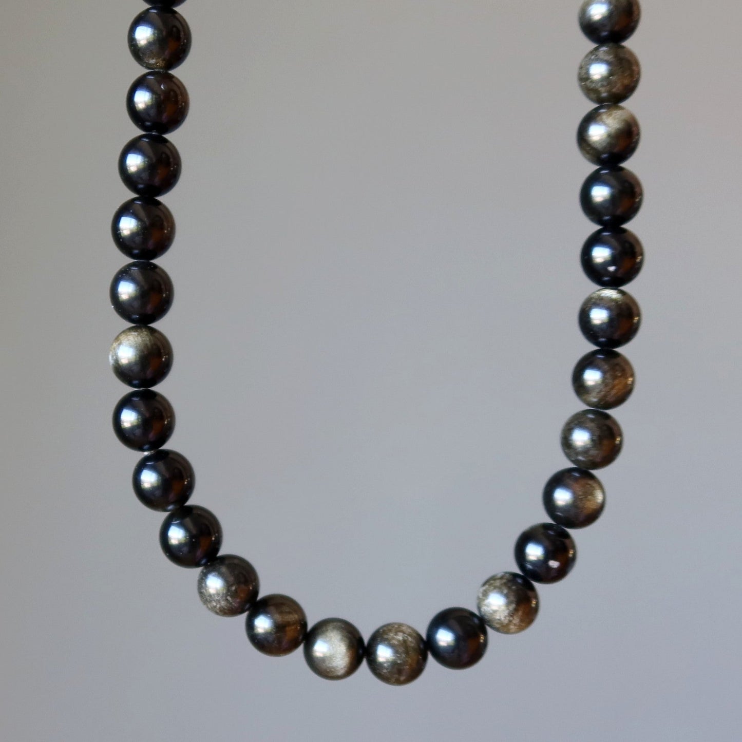 Gold Sheen Obsidian Necklace Bedazzle My Style