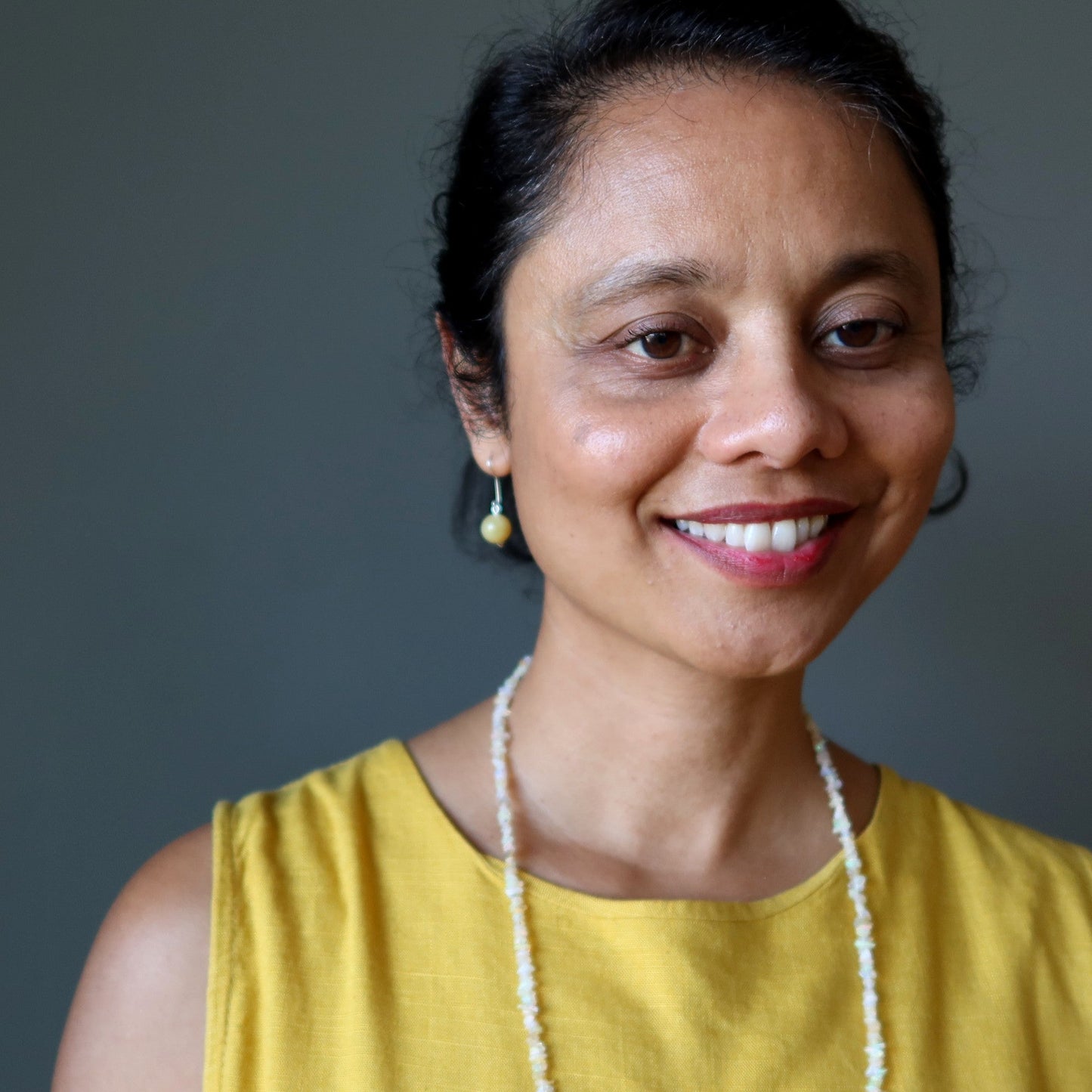 Opal Earrings Bright Yellow Sterling Silver Dangle