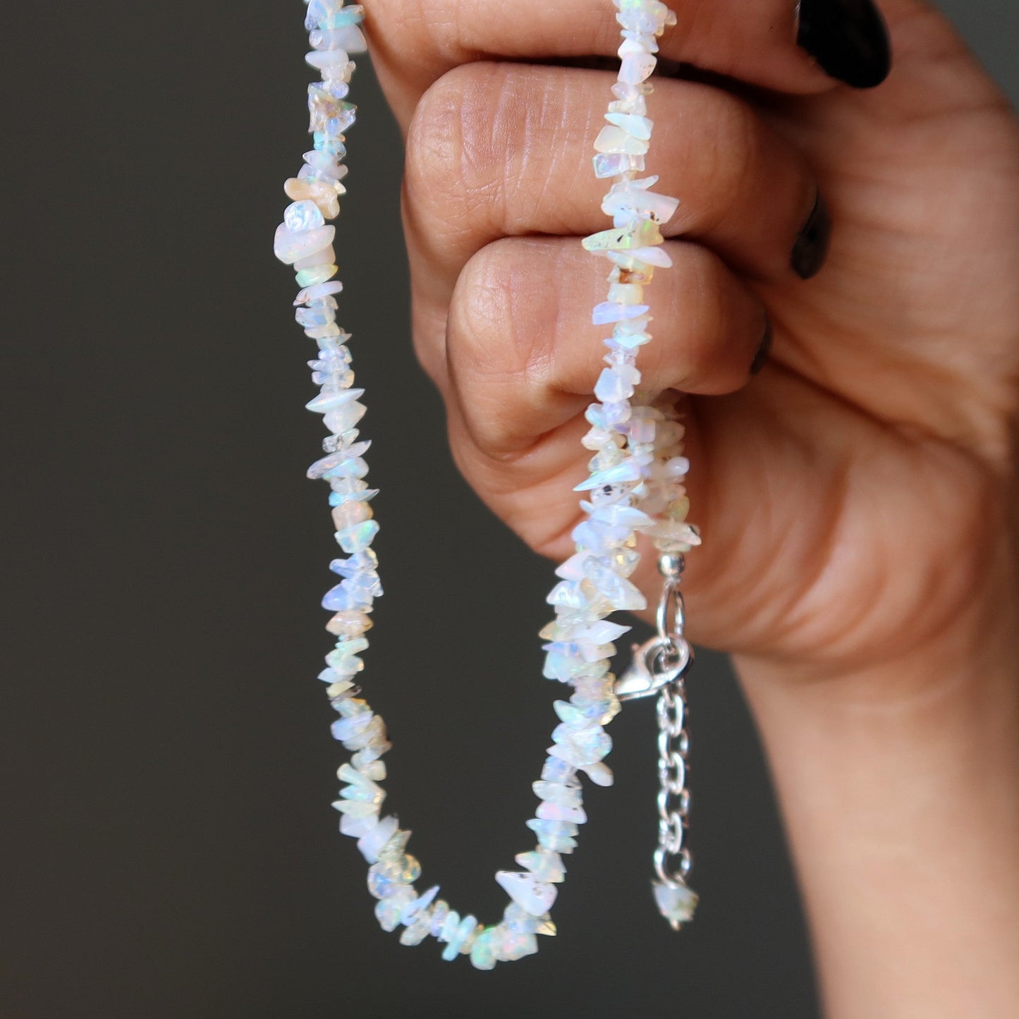 Opal Necklace Ethiopian Gemstone Sterling Silver