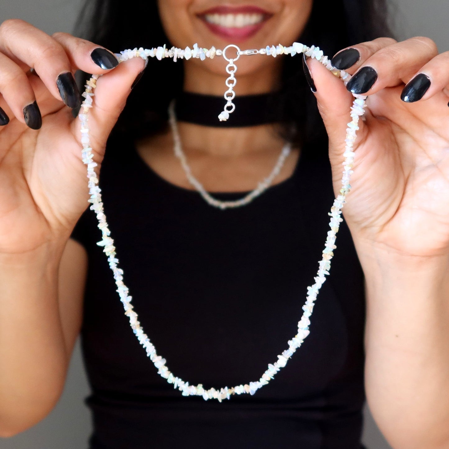 Opal Necklace Ethiopian Gemstone Sterling Silver