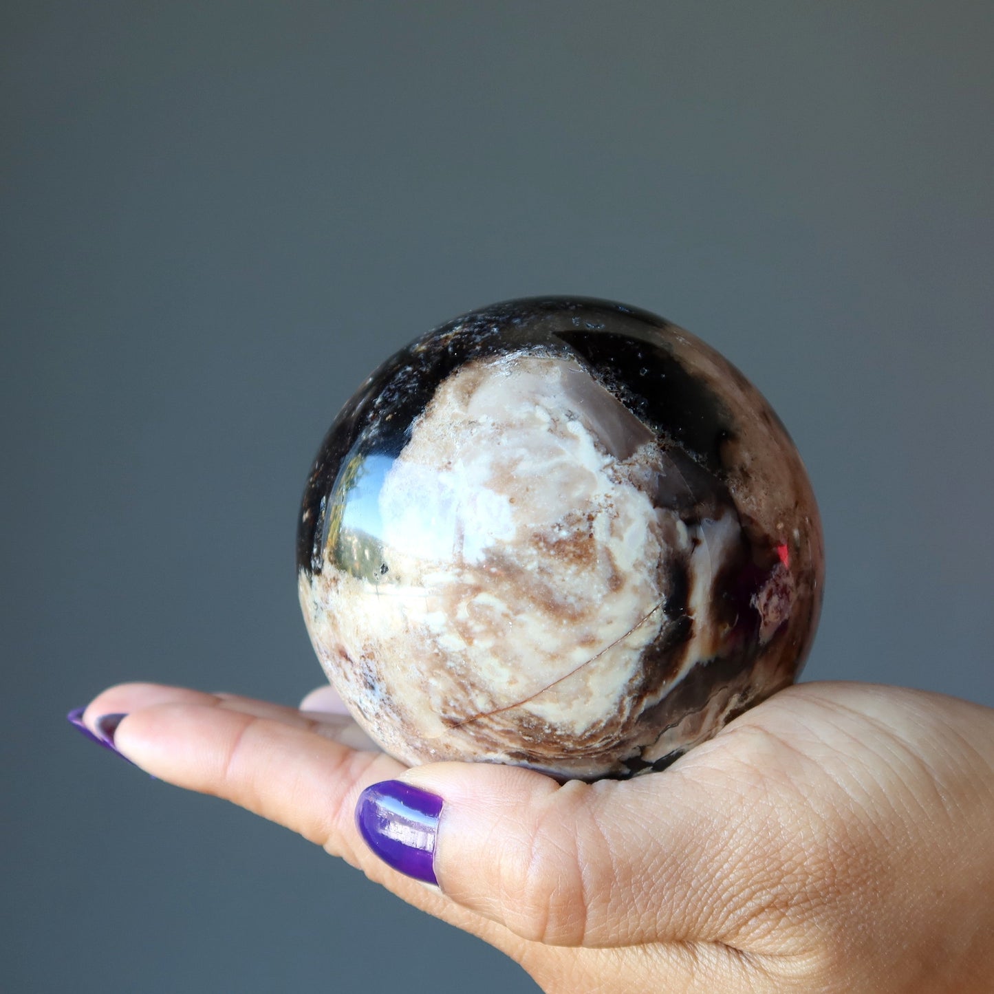 Opal Sphere Brown Wounded Warrior Crystal Ball